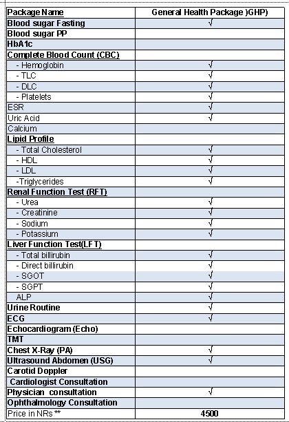 general health package
